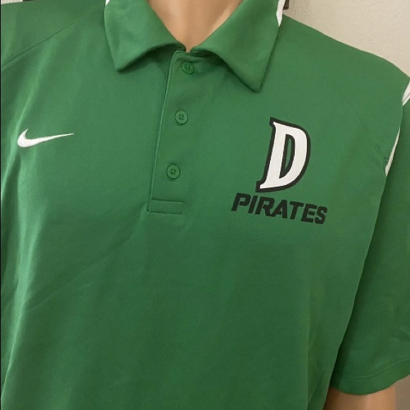 Nike Men's Golf Dri-Fit Pirates Athletic Green Polo Shirt Size XL Short Sleeve - Picture 3 of 11